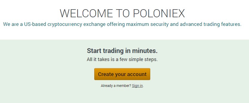 暗号通貨取引サイト「poloniex」のアカウント作成手順